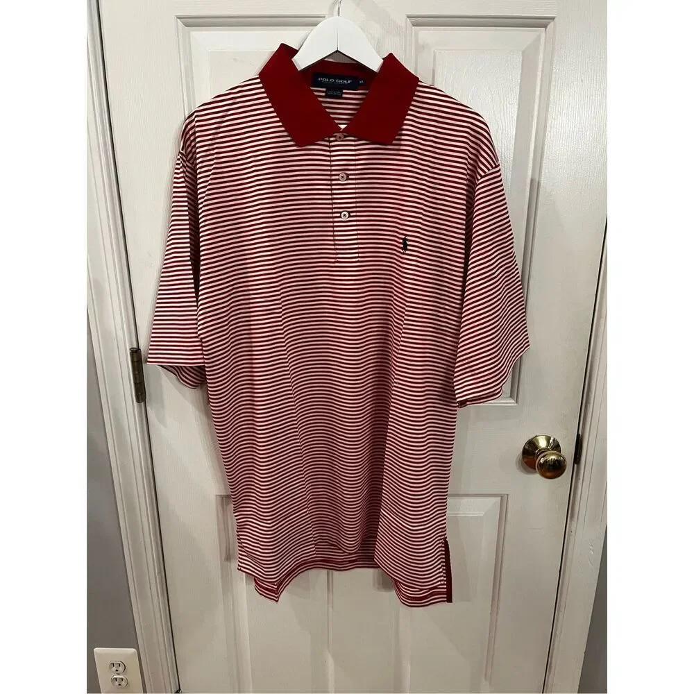 Polo Golf Ralph Lauren Red & White Polo Shirt sz XL NWOT